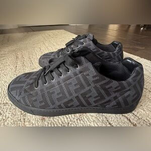 Fendi Black Monogram Sneakers size 9 worn once